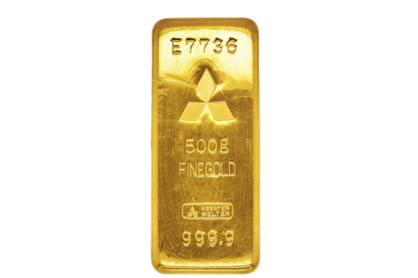500g Mitsubishi Gold Bullion Cast Bar