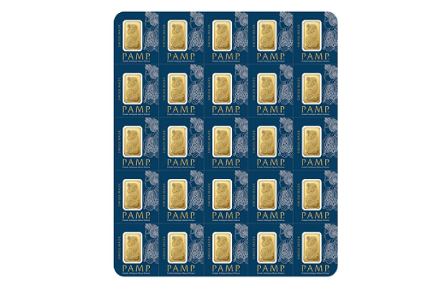 25 x 1g PAMP Suisse Gold Bars
